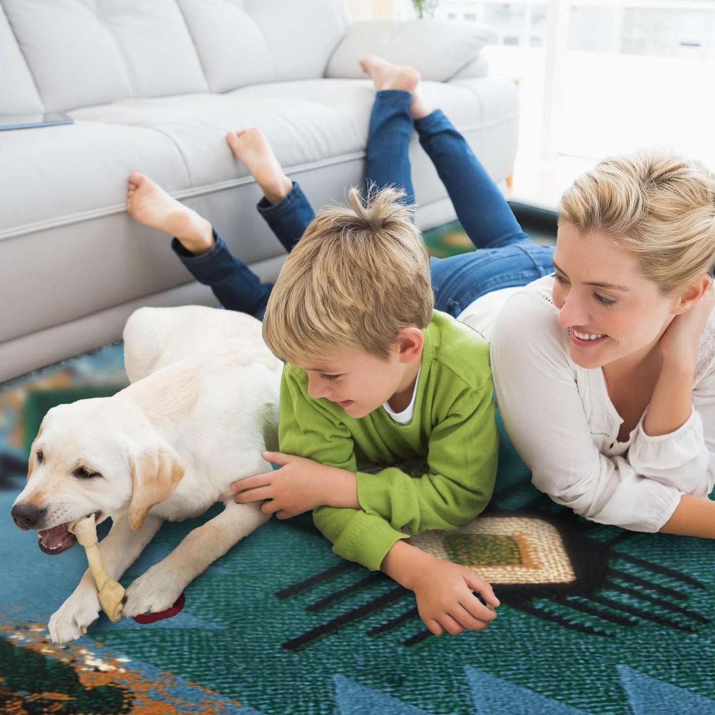 YHSF South West Native American Area Rug C318 - Easy Clean, Thick, Soft, Durable Native Tribal American Indian Inspired Rug for Bedroom/Living Room and More - Berber, 5 Feet x 7 Feet