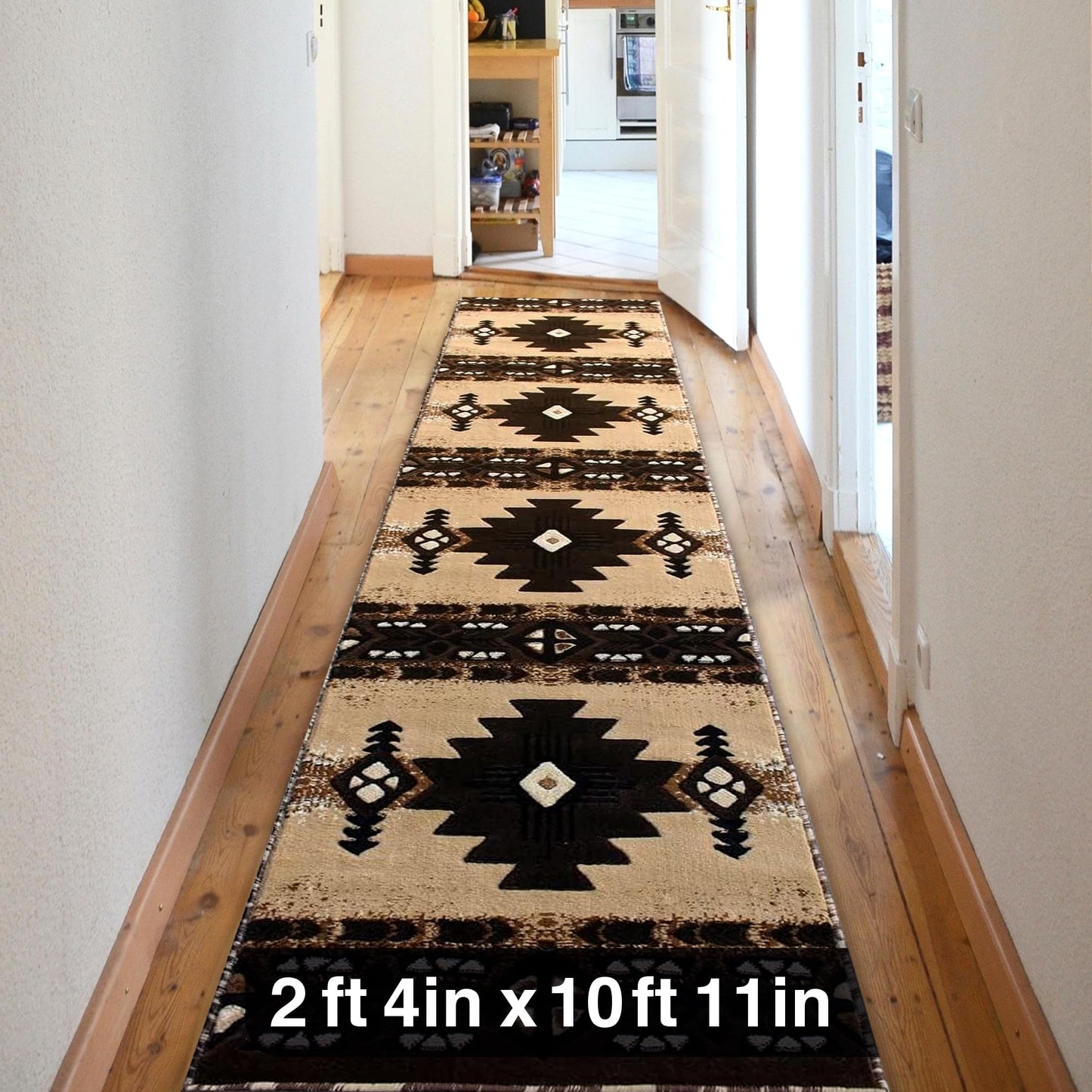 YHSF South West Native American Area Rug C318 - Easy Clean, Thick, Soft, Durable Native Tribal American Indian Inspired Rug for Bedroom/Living Room and More - Berber, 5 Feet x 7 Feet