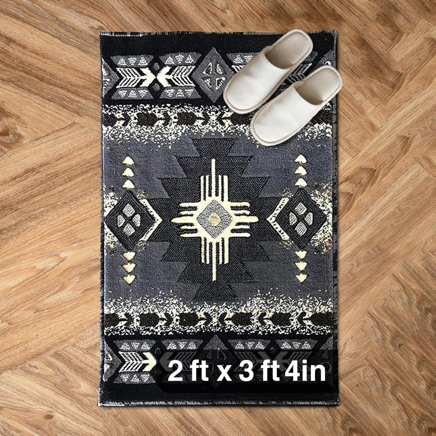 YHSF South West Native American Area Rug C318 - Easy Clean, Thick, Soft, Durable Native Tribal American Indian Inspired Rug for Bedroom/Living Room and More - Berber, 5 Feet x 7 Feet