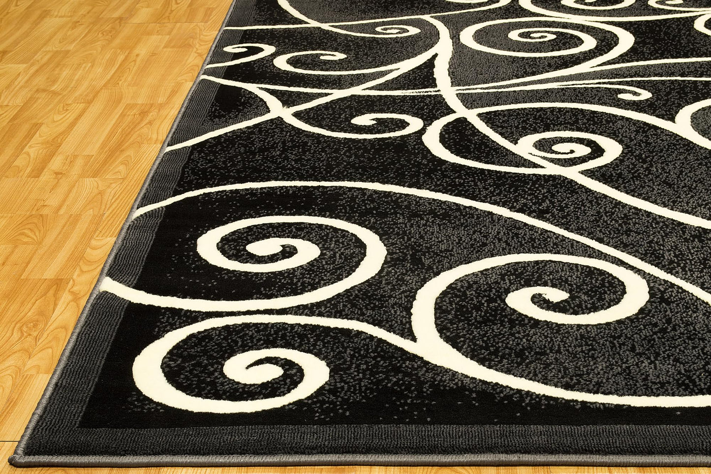 YHSF Modern Contemporary Area Rugs for Living Room, Bedroom, Office, Dining Room, Entryway – Washable, Easy to Clean, Soft Swirl Design, Modern Area Rug – 5x7 Feet, Berber