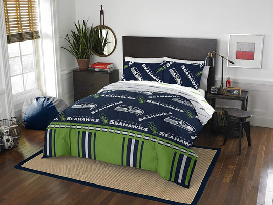 NFL Seattle Seahawks 7 PCS Comforter set Queen Size Bed in Bag Set