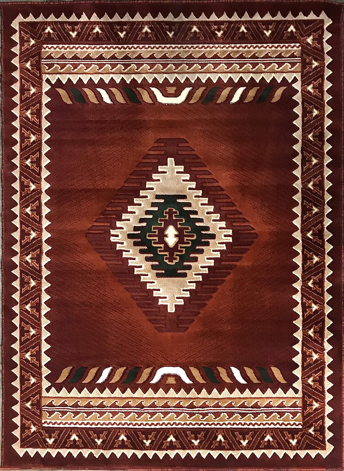 YHSF South West Native American Style Area Rug D143 Kingdom Design