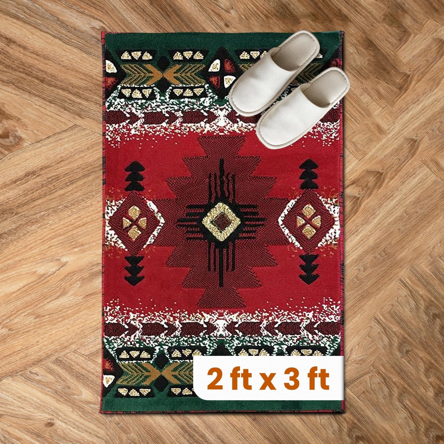 YHSF South West Native American Area Rug C318 - Easy Clean, Thick, Soft, Durable Native Tribal American Indian Inspired Rug for Bedroom/Living Room and More - Berber, 5 Feet x 7 Feet