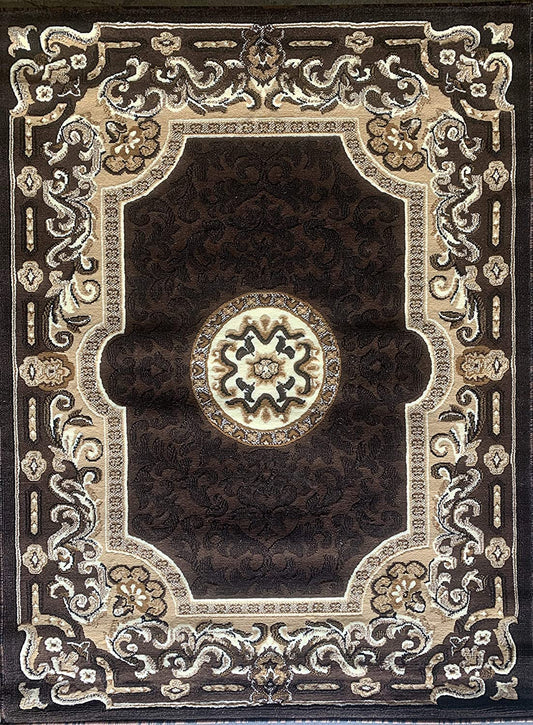 YHSF Traditional Floral Area Rug - Non-Slip Washable Carpet for Kitchen, Dining Room, or Entryway - Easy Clean Colorful Flower Rug - Grey, 5 ft 2 in x 7 ft