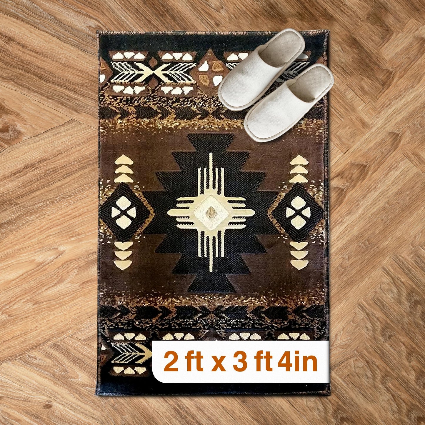 YHSF South West Native American Area Rug C318 - Easy Clean, Thick, Soft, Durable Native Tribal American Indian Inspired Rug for Bedroom/Living Room and More - Berber, 5 Feet x 7 Feet