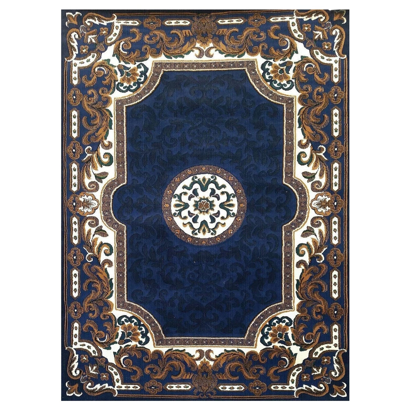 YHSF Traditional Floral Area Rug - Non-Slip Washable Carpet for Kitchen, Dining Room, or Entryway - Easy Clean Colorful Flower Rug - Grey, 5 ft 2 in x 7 ft