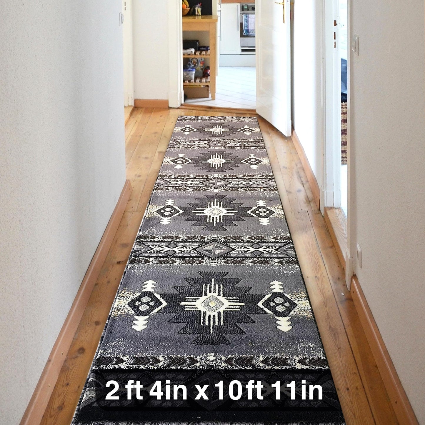 YHSF South West Native American Area Rug C318 - Easy Clean, Thick, Soft, Durable Native Tribal American Indian Inspired Rug for Bedroom/Living Room and More - Berber, 5 Feet x 7 Feet