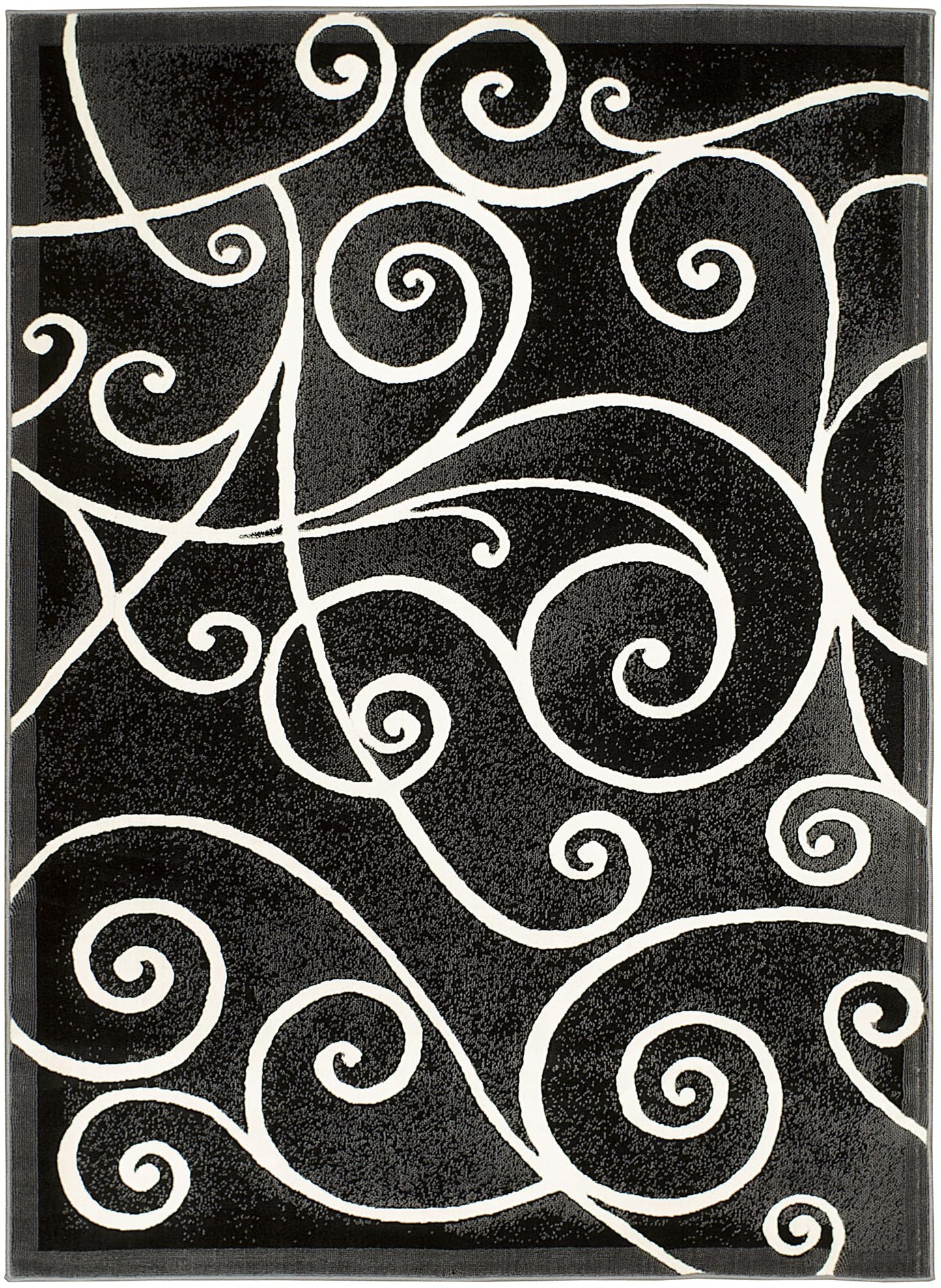 YHSF Modern Contemporary Area Rugs for Living Room, Bedroom, Office, Dining Room, Entryway – Washable, Easy to Clean, Soft Swirl Design, Modern Area Rug – 5x7 Feet, Berber