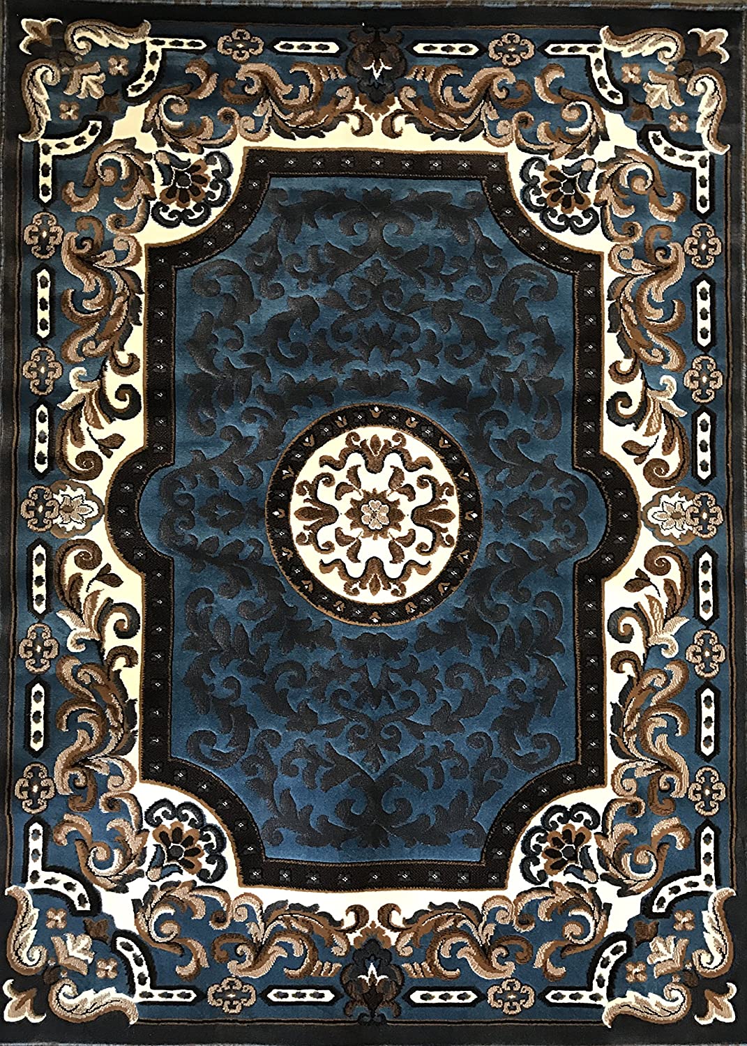 YHSF Traditional Floral Design Area Rug