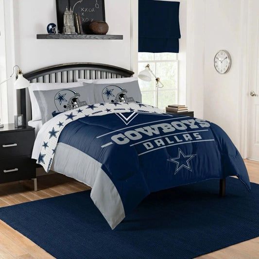 NFL Dallas Cowboys Full/Queen Comforter & Pillowcase 3 Piece Set